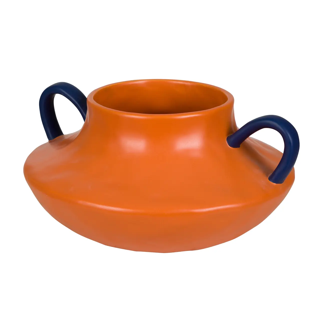 VASO 15 CM ÂNFORA - AZUL/TERRACOTA - Foto 2