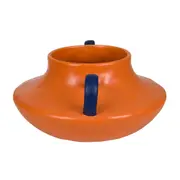 VASO 15 CM ÂNFORA - AZUL/TERRACOTA - Foto 3