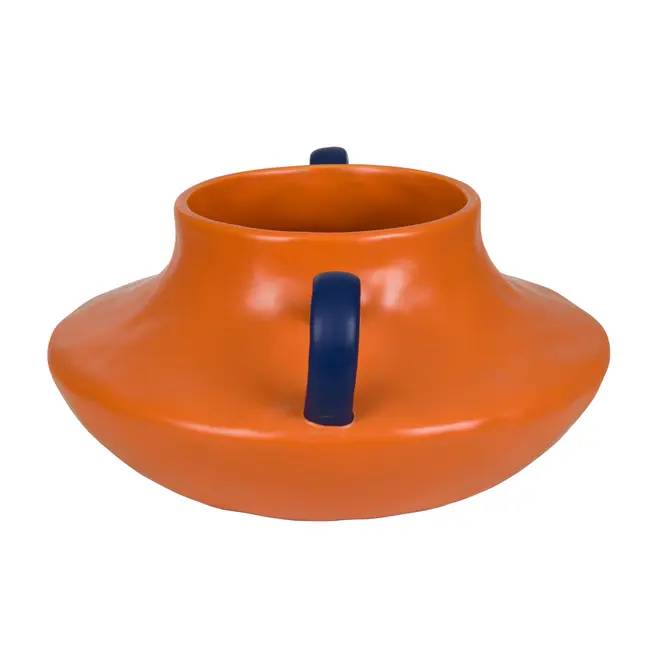 VASO 15 CM ÂNFORA - AZUL/TERRACOTA - Foto 3