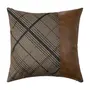 ALMOFADA 43 CM X 43 CM PLAID - MARROM/ENGLISH GREEN - Foto 1