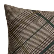ALMOFADA 43 CM X 43 CM PLAID - MARROM/ENGLISH GREEN - Foto 3