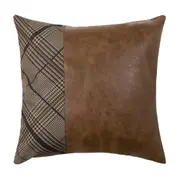 ALMOFADA 43 CM X 43 CM PLAID - MARROM/ENGLISH GREEN - Foto 4