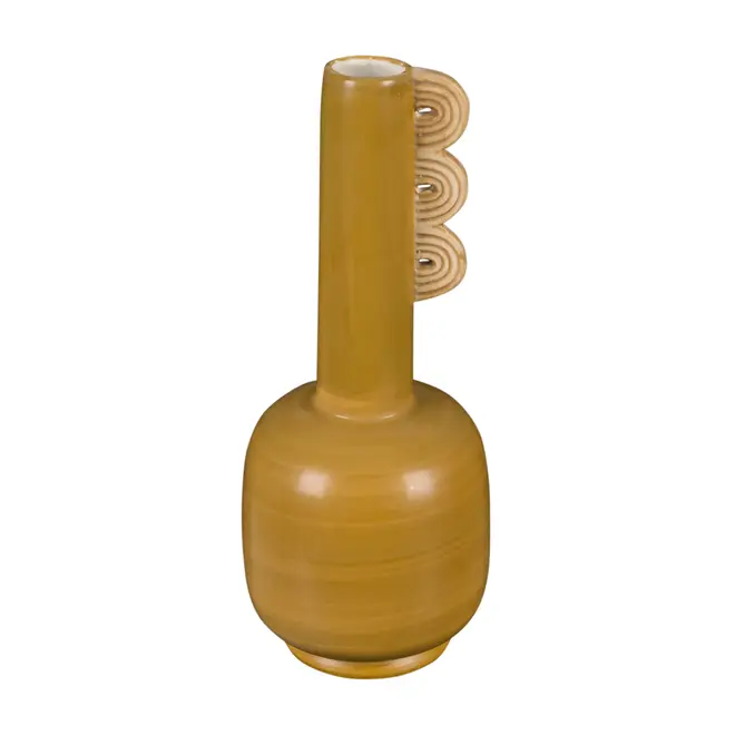 VASO DECORATIVO 24 CM CHARM - DOURO/AREIA - Foto 1