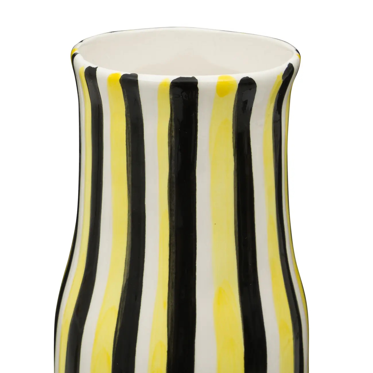 VASO DECORATIVO 23 CM RISQUIM - BRANCO/PRETO - Foto 2