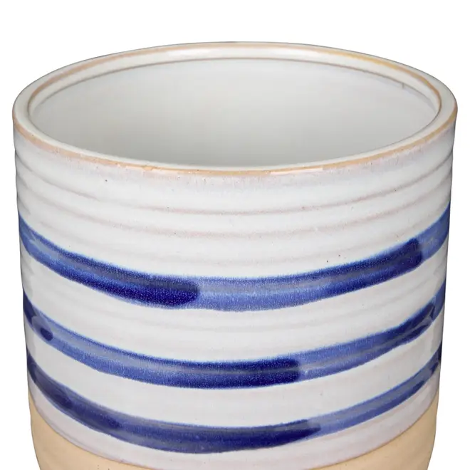 CACHEPÔ 13 CM SUESTE - BRANCO/AZUL - Foto 2