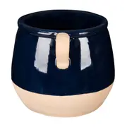CACHEPÔ 17 CM CAMBOA - BEGE/AZUL - Foto 3