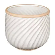 CACHEPÔ 12 CM LUNAY - BRANCO/BEGE - Foto 1