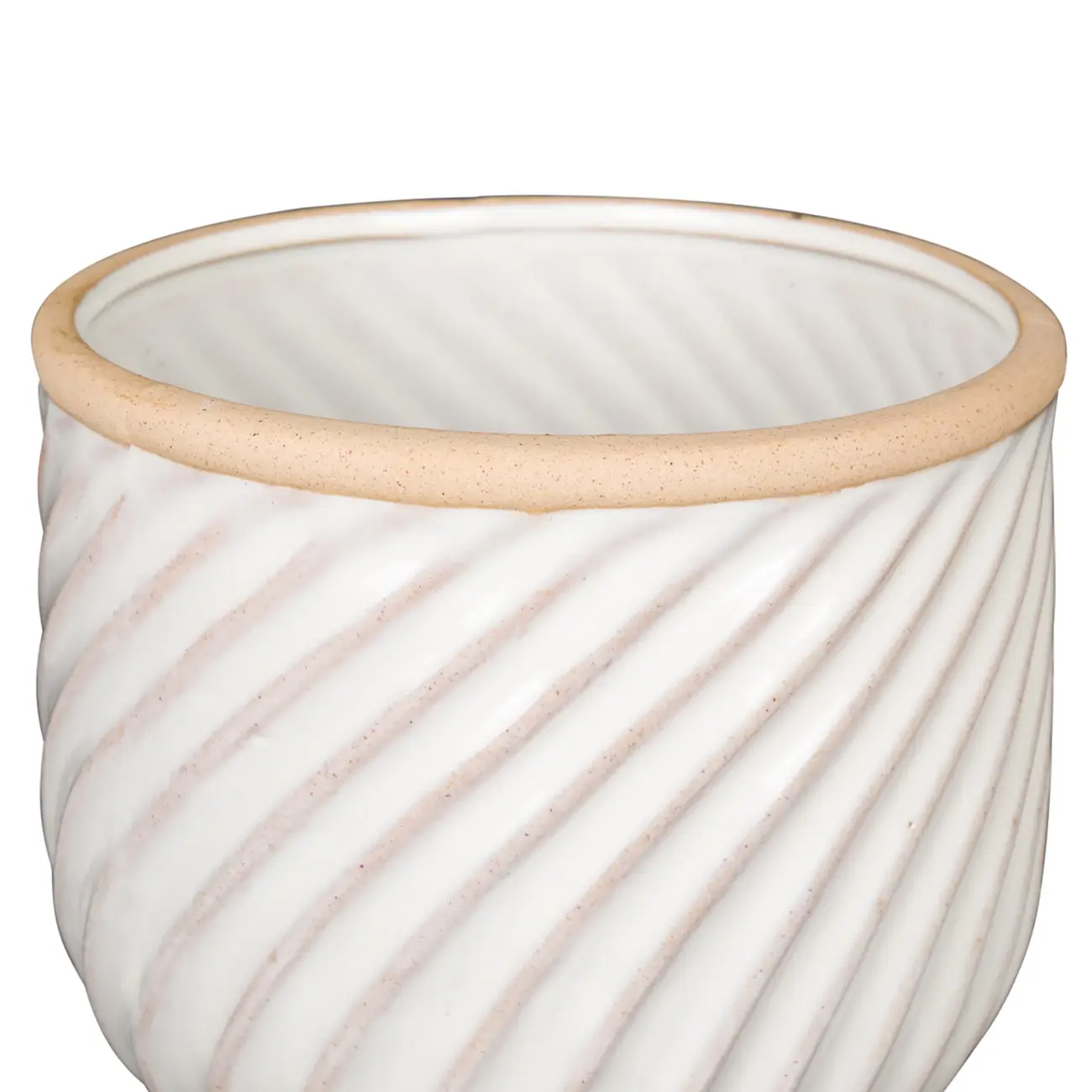 CACHEPÔ 12 CM LUNAY - BRANCO/BEGE - Foto 2