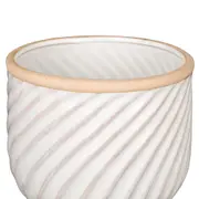 CACHEPÔ 12 CM LUNAY - BRANCO/BEGE - Foto 2
