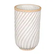 VASO DECORATIVO 20 CM LUNAY - BRANCO/BEGE - Foto 1