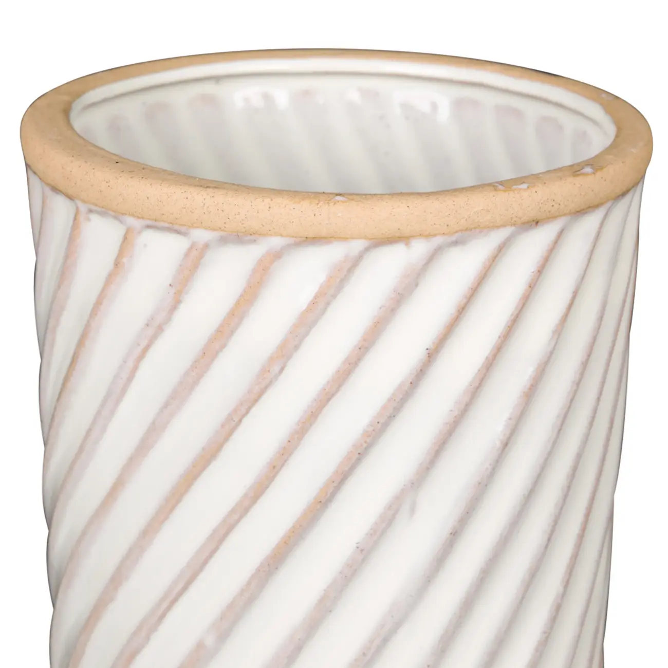 VASO DECORATIVO 20 CM LUNAY - BRANCO/BEGE - Foto 2