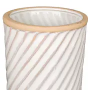 VASO DECORATIVO 20 CM LUNAY - BRANCO/BEGE - Foto 2
