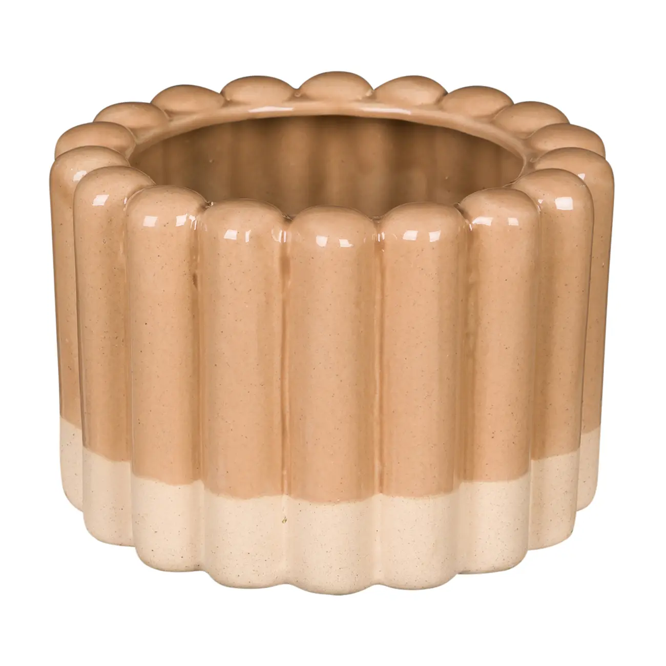 CACHEPÔ 12 CM ARC GLAM - AREIA - Foto 1