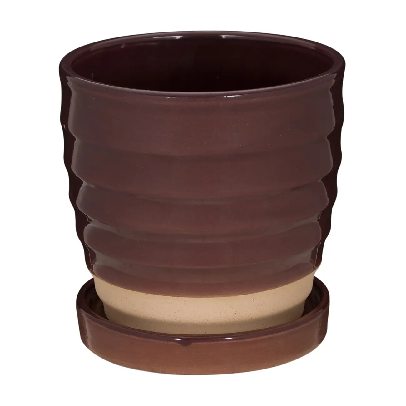 CACHEPÔ 13 CM BROOME - RUBY MOCHA - Foto 1