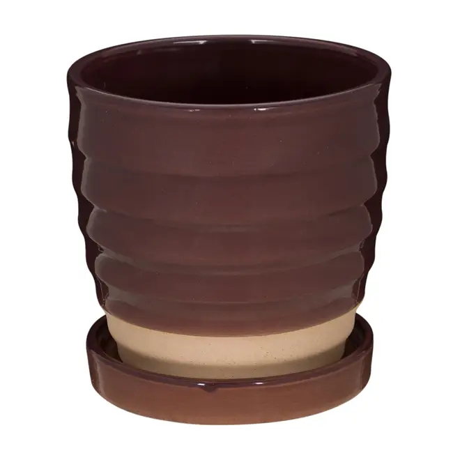 CACHEPÔ 13 CM BROOME - RUBY MOCHA - Foto 1