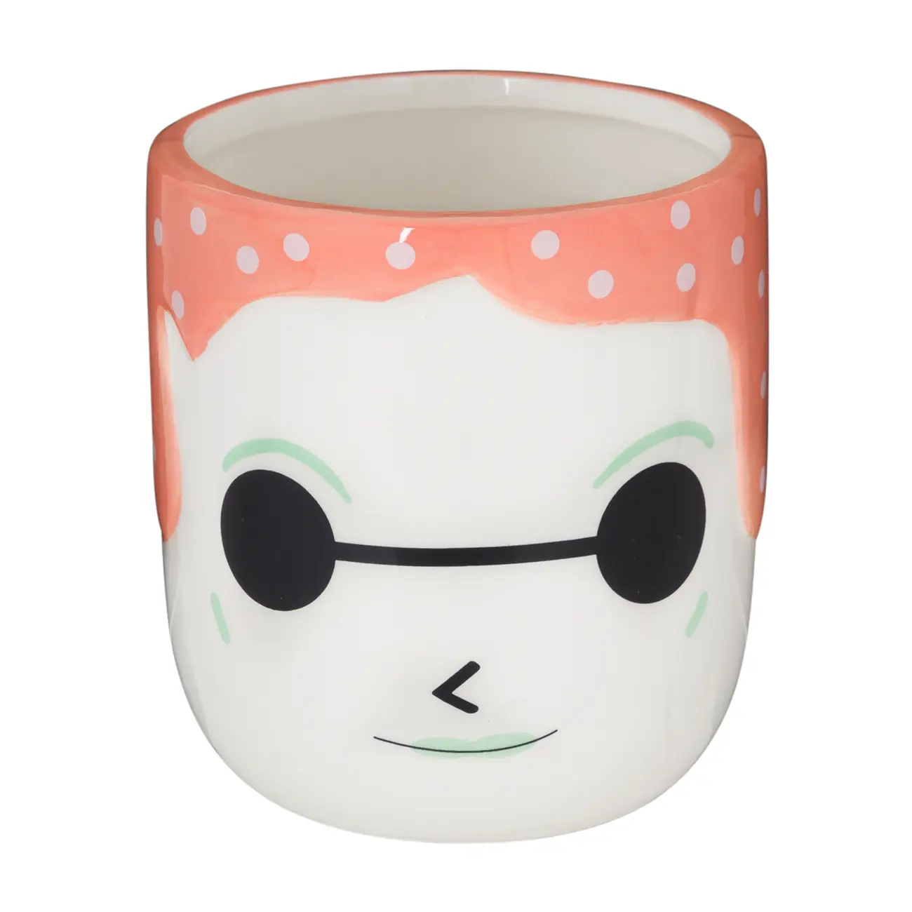 CACHEPÔ 11 CM FACEPOP II - MELÃO/BRANCO - Foto 1