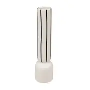 VASO DECORATIVO 36 CM CANUWDO - BRANCO/PRETO - Foto 1