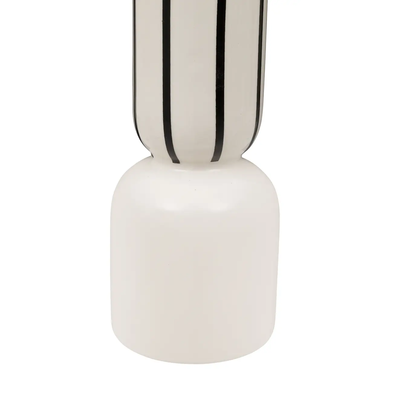 VASO DECORATIVO 36 CM CANUWDO - BRANCO/PRETO - Foto 2