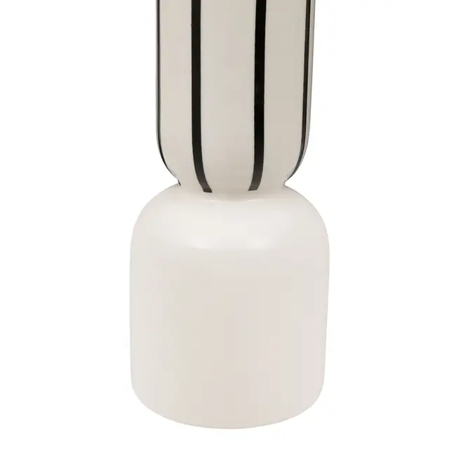 VASO DECORATIVO 36 CM CANUWDO - BRANCO/PRETO - Foto 2