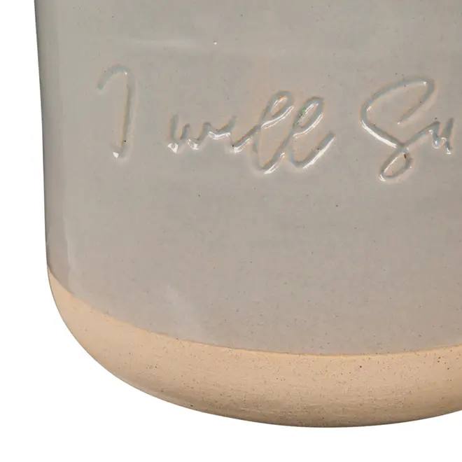 CACHEPÔ 13 CM CARNAC SURVIVE - CINZA/BEGE - Foto 5
