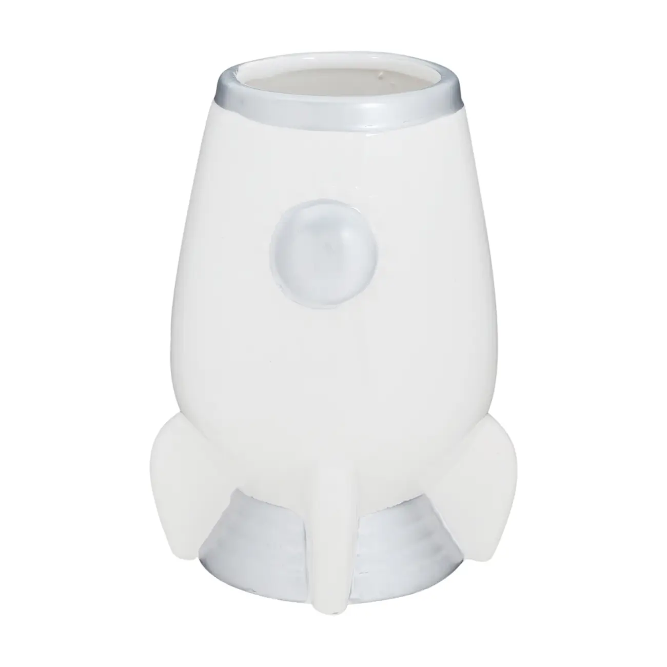 PORTA-ESCOVA PASTA COSMO NAVE - BRANCO/PRATA - Foto 1