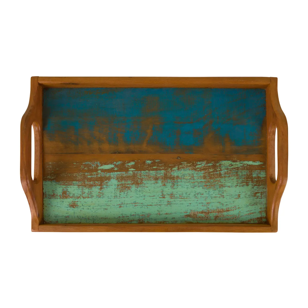 BANDEJA 43 CM X 27 CM XILO - VERDE/AZUL - Foto 2