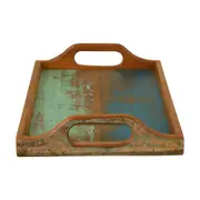 BANDEJA 43 CM X 27 CM XILO - VERDE/AZUL - Foto 4