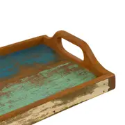 BANDEJA 43 CM X 27 CM XILO - VERDE/AZUL - Foto 5
