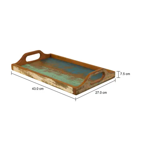 Imagem com medidas do produto BANDEJA 43 CM X 27 CM XILO