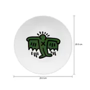 PRATO DE SOBREMESA KEITH HARING FLYING - BRANCO/VERDE - Foto 5