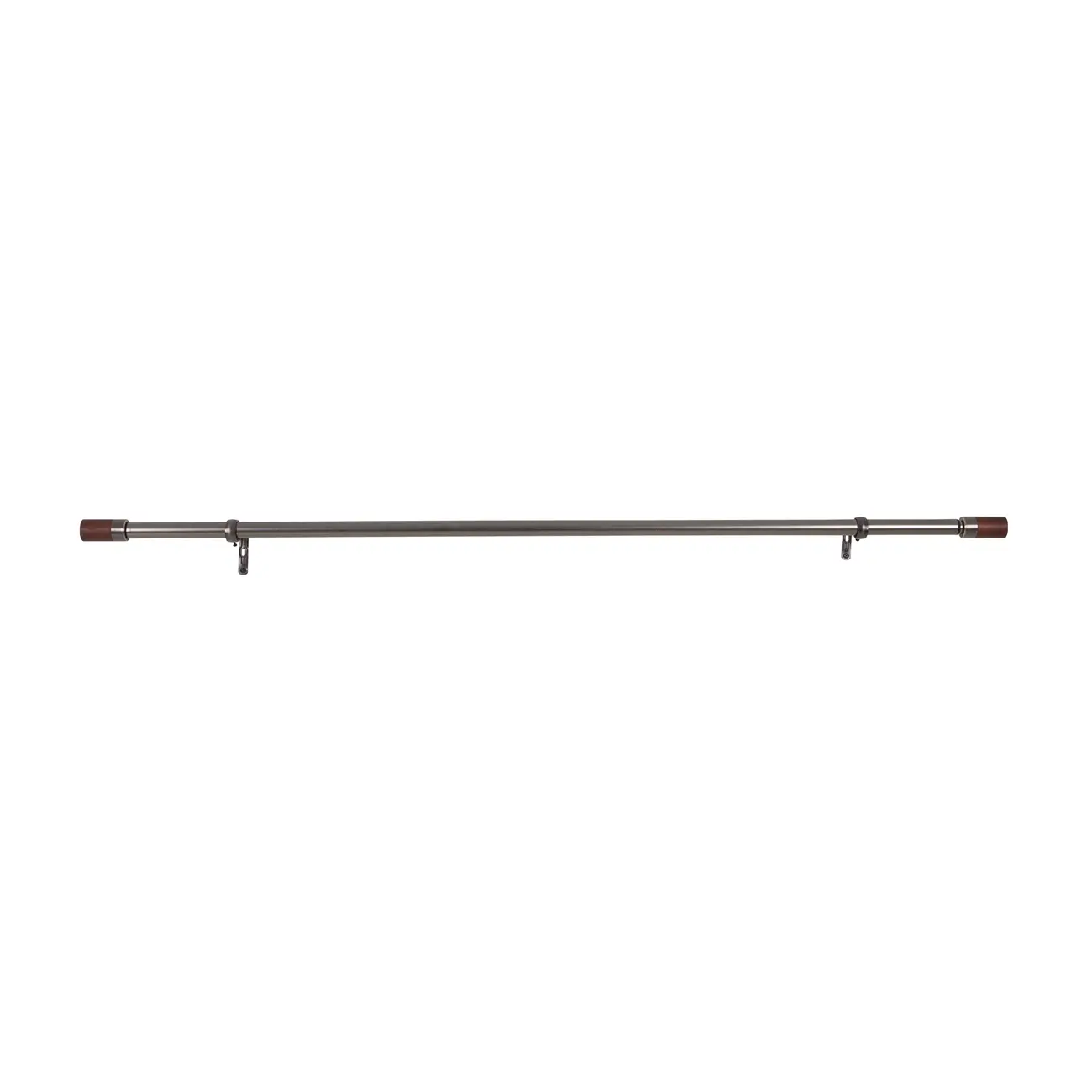 SUPORTE PARA CORTINA EXTENSÍVEL 1,82 M/3,56 M 25 MM GOTHEM - GRAFITE/MARROM - Foto 1