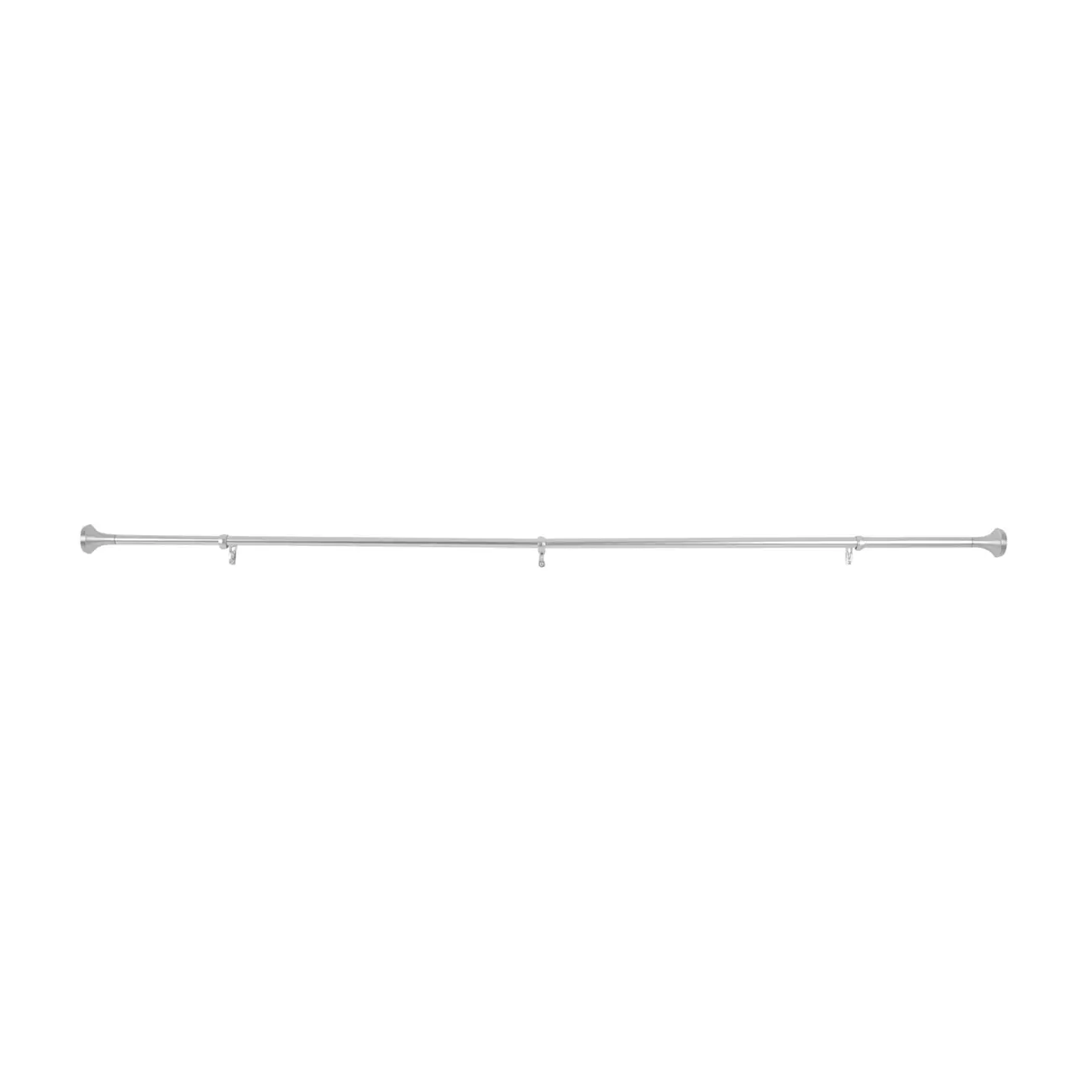 SUPORTE PARA CORTINA EXTENSÍVEL 91 CM/1,82 M 25 MM EVOLUN - NÍQUEL - Foto 2