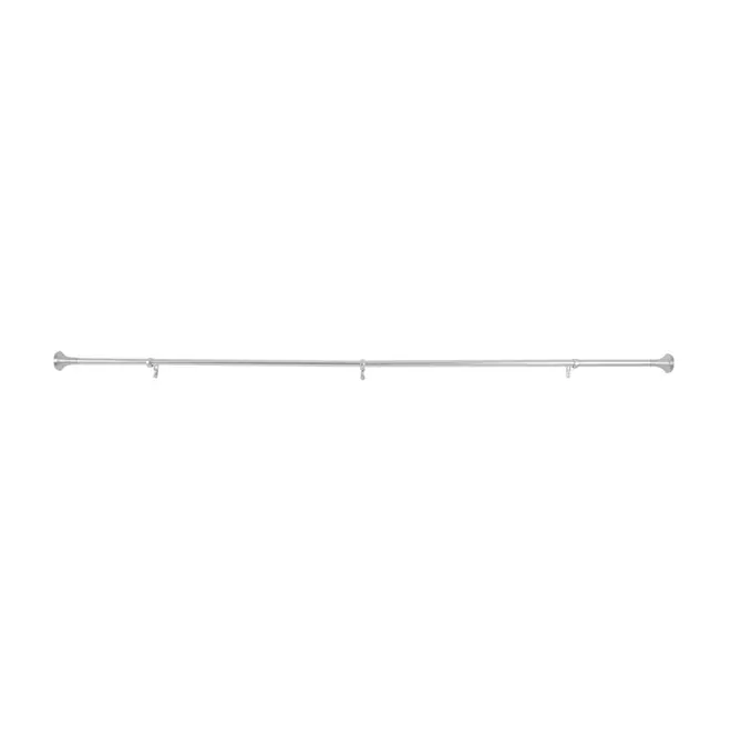 SUPORTE PARA CORTINA EXTENSÍVEL 91 CM/1,82 M 25 MM EVOLUN - NÍQUEL - Foto 2