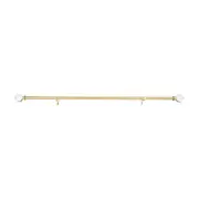 SUPORTE PARA CORTINA EXTENSÍVEL. 91 CM/1,82 M 25 MM NOBLEMAN - OURO/INCOLOR - Foto 1