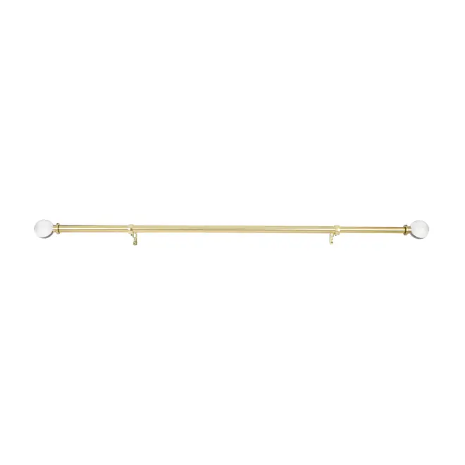 SUPORTE PARA CORTINA EXTENSÍVEL. 91 CM/1,82 M 25 MM NOBLEMAN - OURO/INCOLOR - Foto 1
