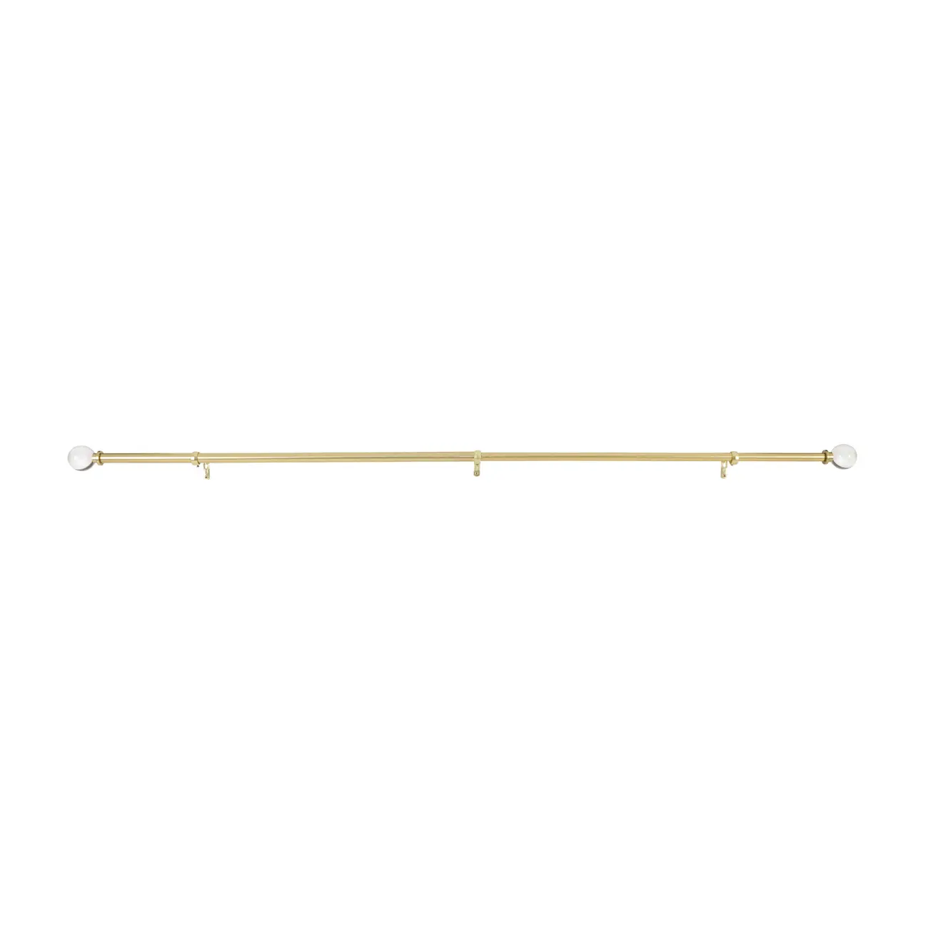SUPORTE PARA CORTINA EXTENSÍVEL. 91 CM/1,82 M 25 MM NOBLEMAN - OURO/INCOLOR - Foto 2