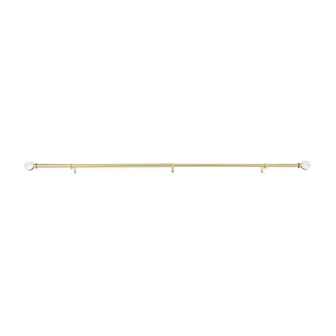 SUPORTE PARA CORTINA EXTENSÍVEL. 91 CM/1,82 M 25 MM NOBLEMAN - OURO/INCOLOR - Foto 2