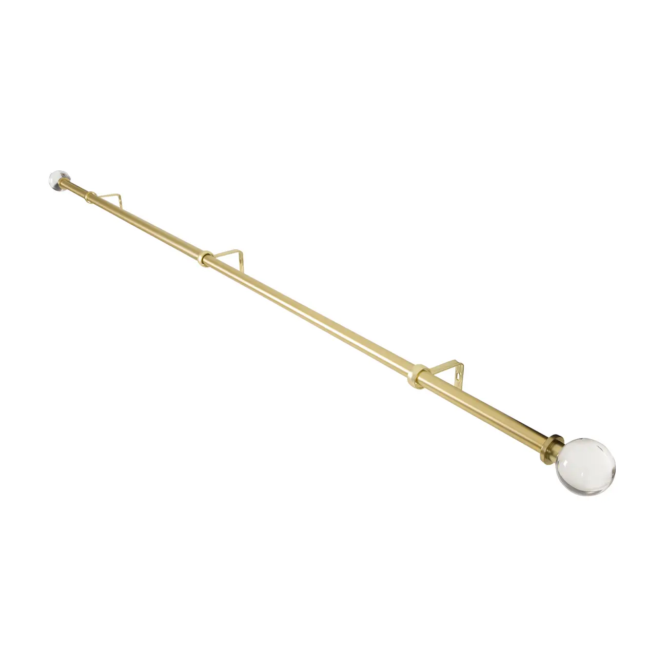 SUPORTE PARA CORTINA EXTENSÍVEL. 91 CM/1,82 M 25 MM NOBLEMAN - OURO/INCOLOR - Foto 3