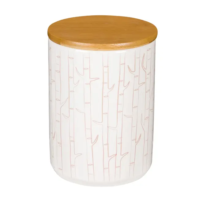 POTE 600 ML BÉTULA - BRANCO/BAMBU - Foto 1