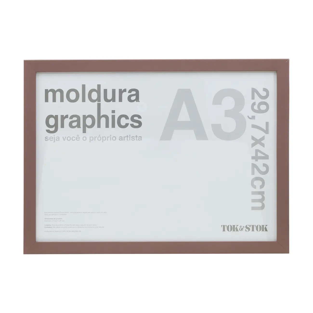 MOLDURA A3 29 CM X 42 CM GRAPHICS - RUBY MOCHA - Foto 1