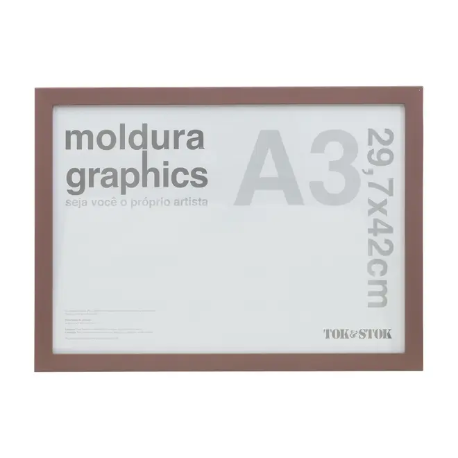 MOLDURA A3 29 CM X 42 CM GRAPHICS - RUBY MOCHA - Foto 1