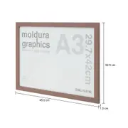MOLDURA A3 29 CM X 42 CM GRAPHICS - RUBY MOCHA - Foto 4