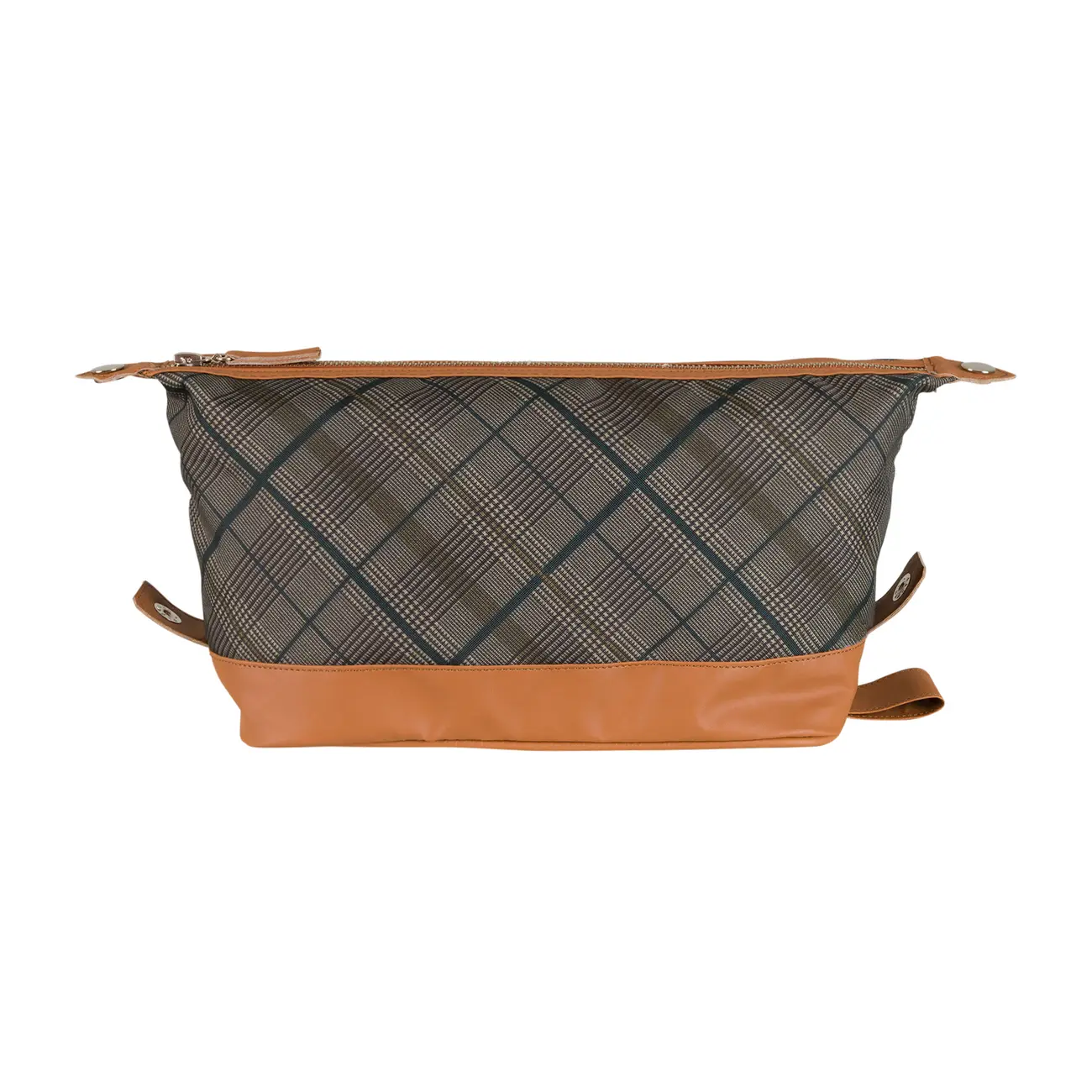 NÉCESSAIRE PLAID - MARROM/ENGLISH GREEN - Foto 2