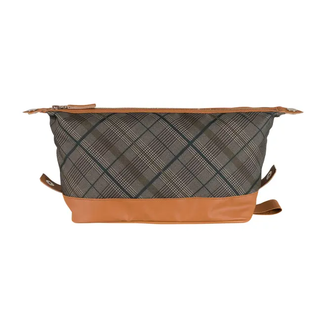 NÉCESSAIRE PLAID - MARROM/ENGLISH GREEN - Foto 2