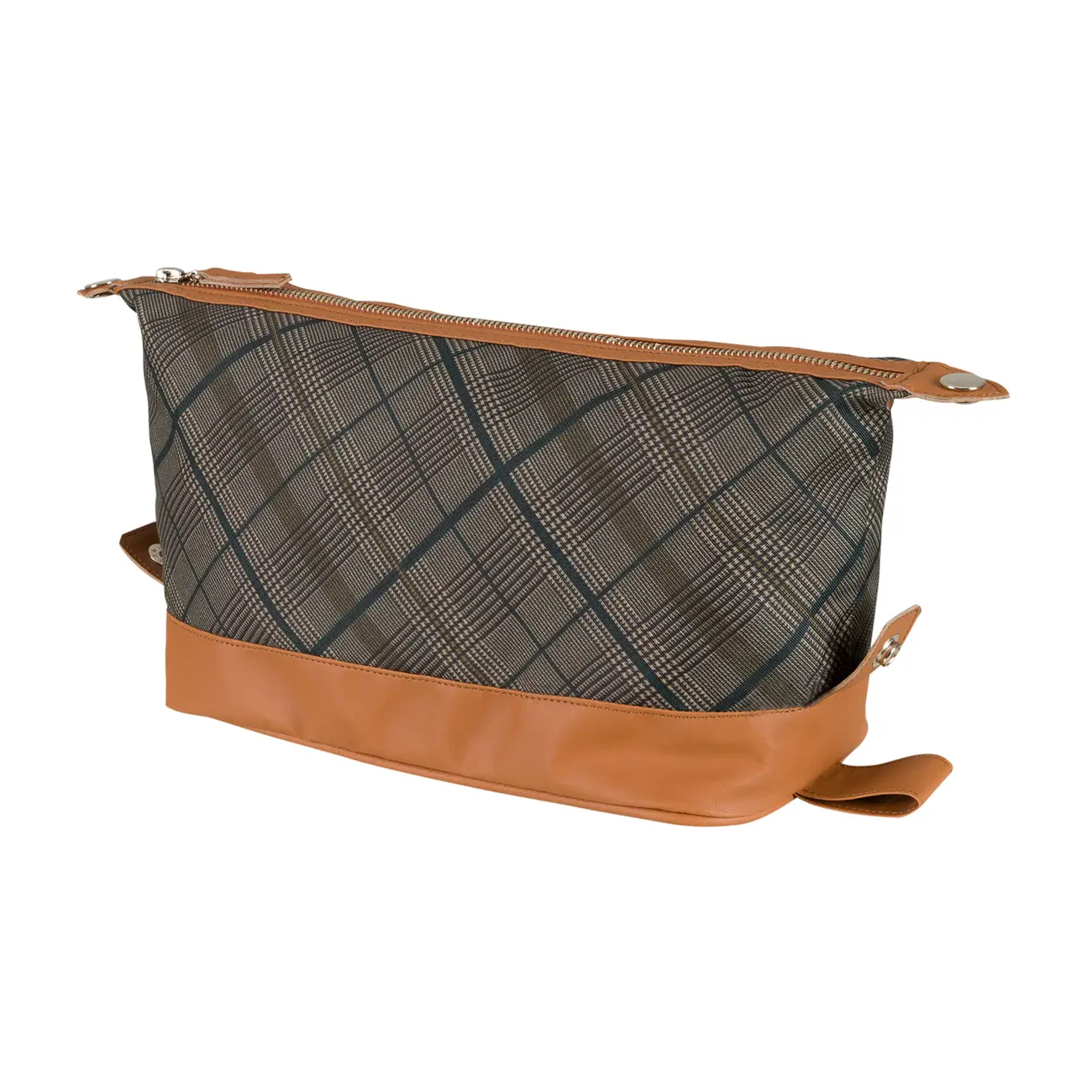 NÉCESSAIRE PLAID - MARROM/ENGLISH GREEN - Foto 3