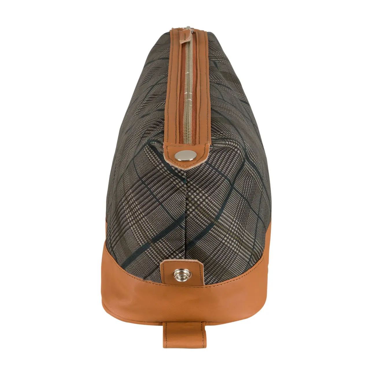 NÉCESSAIRE PLAID - MARROM/ENGLISH GREEN - Foto 4