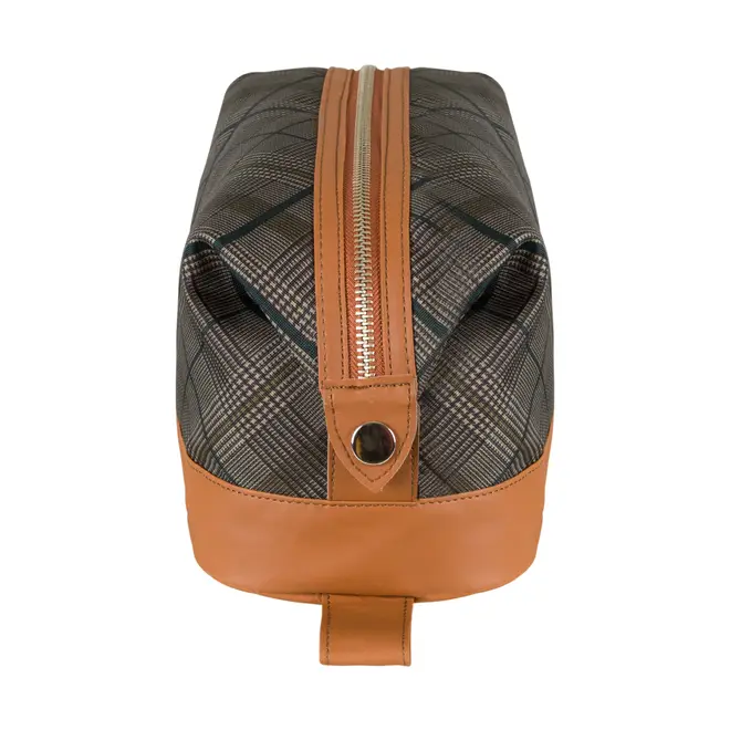 NÉCESSAIRE PLAID - MARROM/ENGLISH GREEN - Foto 6