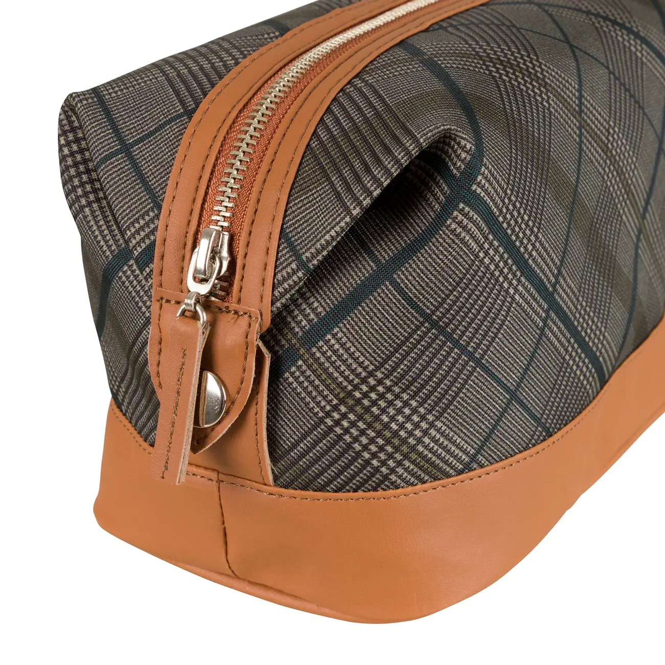 NÉCESSAIRE PLAID - MARROM/ENGLISH GREEN - Foto 7