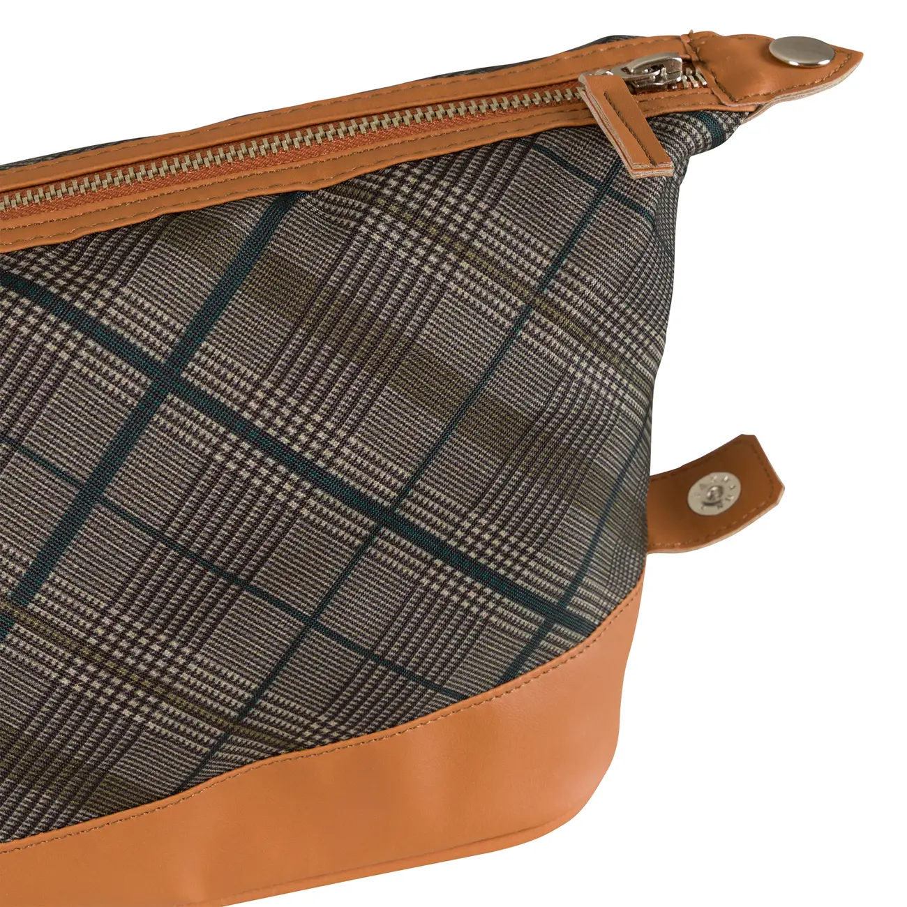 NÉCESSAIRE PLAID - MARROM/ENGLISH GREEN - Foto 9