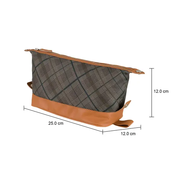 NÉCESSAIRE PLAID - MARROM/ENGLISH GREEN - Foto 15
